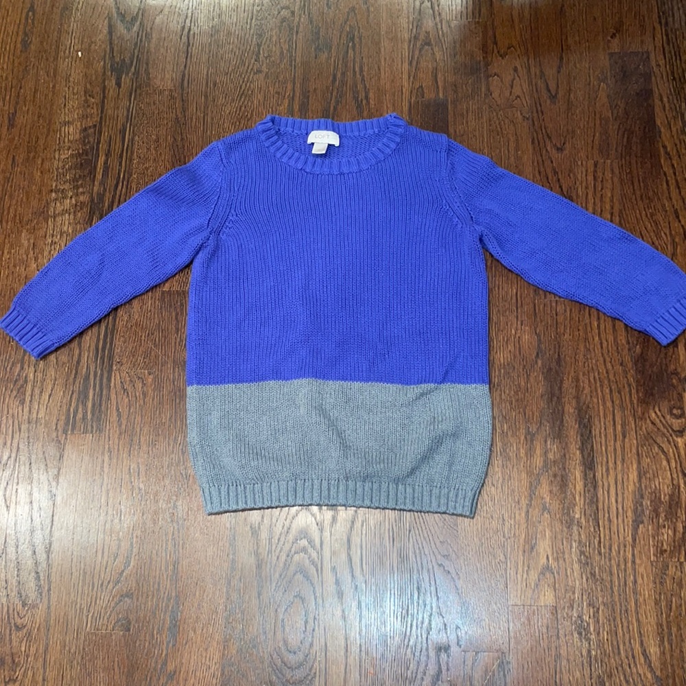 LOFT blue and grey sweater!!